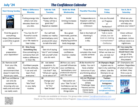 July '24 Confidence Calendar - Tami Matheny